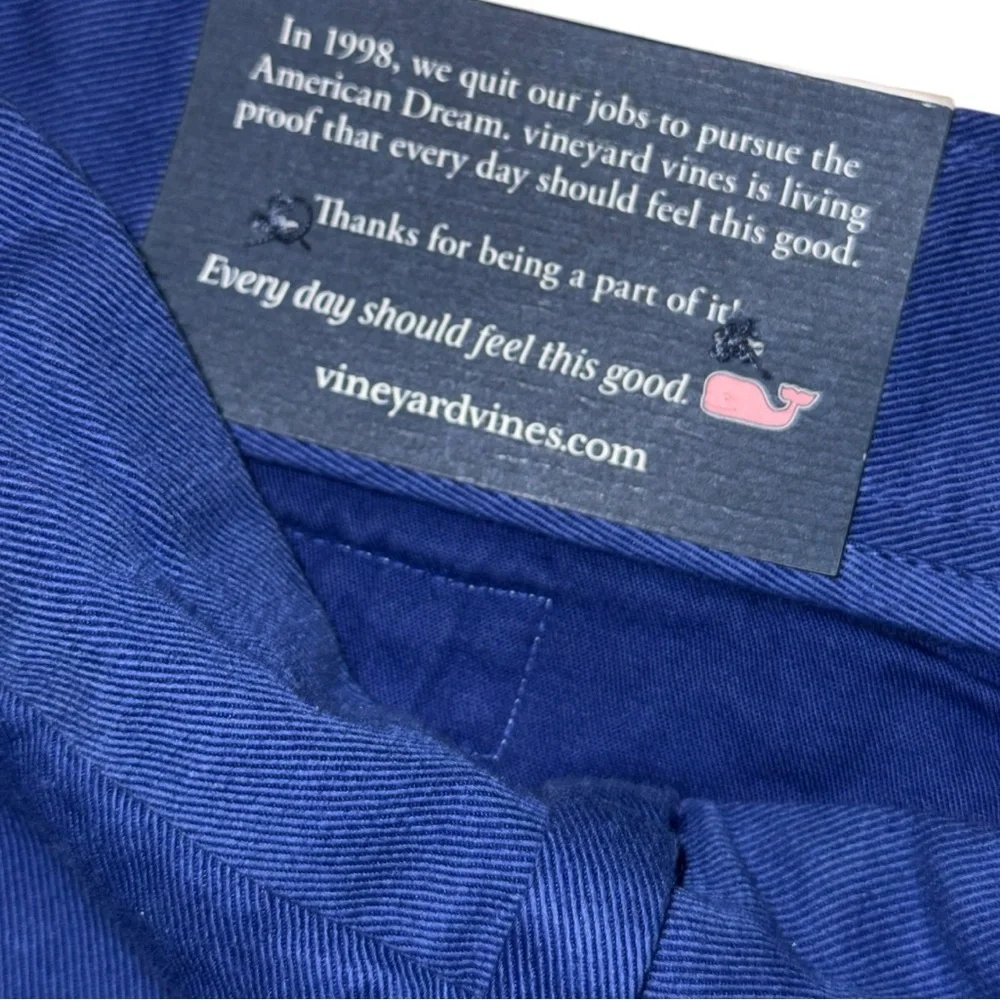 Vineyard Vines Breaker Shorts Harbor Blue Linen Cotton Blend Size 30 NWT - Picture 6 of 7